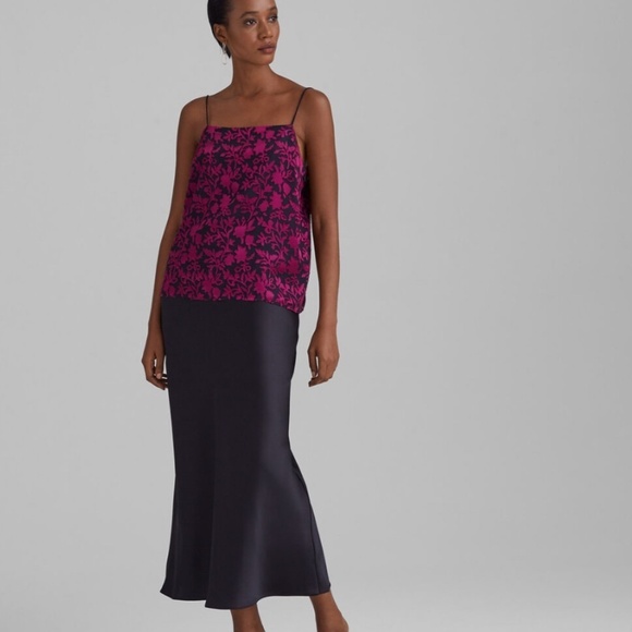 Club Monaco Burnout Cami Chemise Silk Blend NWT Gold and Black Size XS - Picture 12 of 12